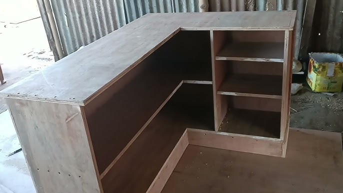 l shape cash desk counter